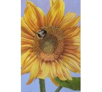 Approx A5 Week Per Page Hard Back 2026 Diary with Bee on Sunflower Artwork by Sally Sturgess.: With UK Holidays, Pagan Festivals and Moon Phases. Supports a UK artist.