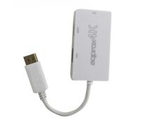 Approx appC37 Adaptador DisplayPort a HDMI/DVI/VGA Blanco