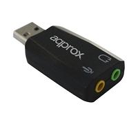 Approx APPUSB51 - Tarjeta de Sonido USB 5.1, Color Negro
