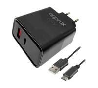 APPROX CARGADOR 65W QC 1 X USB 1 X USB C+CABLE