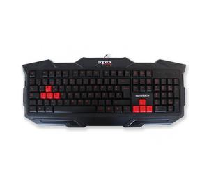 Approx appwrath usb qwerty negro, rojo - teclado (estándar, alámbric