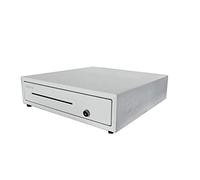 Cajon Portamonedas 41X41 Cm 4 Billetes - 8 Monedas Cerradura Tres Posiciones + Apertura Manual - Automatica Blanco