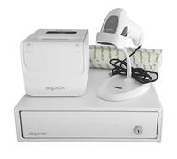 Impresora Térmica Ethernet/USB Approx appPOSPACK3380WH con cajón portamonedas, lector 1D y cortador automático