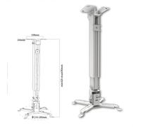 Approx - Soporte de proyector inclinable con regulador telescopico de Altura vesa Maximo 200x200 hasta 10kgs