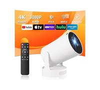 [Apps integradas & 2026 Upgraded] Proyector Portatil 4K, 1080P HD WiFi 6 BT 5.4, Compatibile con HDMI/USB/TV Stick/PS5/Laptop, Proyector para Movil Altavoz de 5W, Auto Keystone, Rotación de 180°