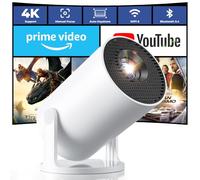 [Apps integradas & Auto Keystone] Mini Proyector 4K Support 20000 Lúmenes 2025 Proyector Portátil con Android TV WiFi 6 Bluetooth 5.4 Rotación 180° Compatible con HDMI/USB/TV Stick/Smartphone/Laptop