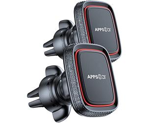 APPS2Car [2 Paquetes Soporte Móvil Coche, Iman Coche Móvil para Rejilla del Aire, 360°Rotación, Soporte Magnético Móvil Coche para Smartphone iPhone Samsung, los télefonos móviles
