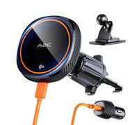 APPS2Car Cargador Inalambrico Coche Magnético con Cargador PD 30W, Soporte Móvil Coche para Ventilación & Salpicadero para iPhone 16 Pro MAX 16 15 14 13 12