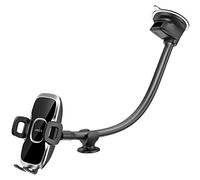 APPS2Car Soporte de teléfono para Parabrisas de Coche, Brazo Largo de Ganso Flexible de 13 Pulgadas, Compatible con 4 a 7 Pulgadas, Soporte de teléfono con Base de succión para Furgoneta/camión