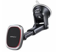 APPS2Car Soporte magnético para coche, soporte magnético fuerte de 6 imanes, soporte para teléfono para coche, soporte flexible ajustable para salpicadero y parabrisas, soporte de teléfono de succión