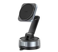 APPS2Car Soporte Móvil Coche Magnético compatible con Mag-safe, [N55 Ultra-Potente] Sujeta Movil Coche, Brazo de Aleación Zinc Ajustable 360° para Salpicadero y Parabrisas, para iPhone 17-12 y Android