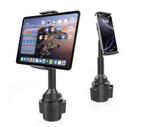 APPS2Car Soporte Tablet Coche Portavasos, Soporte de Taza para Teléfono Compatible con Tabletas de 4.3-11 Pulgadas, iPad Mini/Air/Pro, iPhone, Todos los Smartphones
