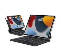 APPS2Car Teclado para iPad Air, Magic Keyboard para iPad Pro de 11 pulgadas (1ª, 2, 3, 4ª generación) y Air (4ª, 5ª generación), soporte flotante con teclado Trackpad con iluminación de teclado