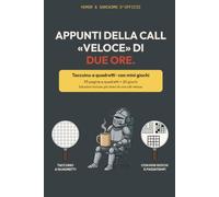 Appunti della call «veloce» di due ore: Taccuino umoristico a quadretti con mini giochi e soluzioni · Regalo divertente per colleghi, capo e amici ... Mazzoni - Taccuini ironici a quadretti)