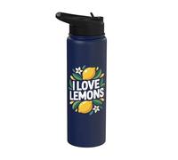 Apreciación de los fanáticos de los cítricos I Love Lemons Stainless Steel Insulated Water Bottle