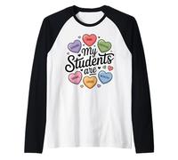 Apreciación del Maestro Mis Estudiantes Son Fuertes amables creativos Camiseta Manga Raglan
