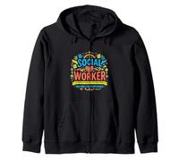 Apreciación del Trabajador Social Apoyo Crecimiento Tema Diseño Sudadera con Capucha
