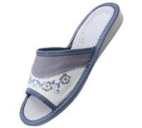 APREGGIO Zapatillas Mujer de Cuero - Hecho a Mano Zapatillas Casual Mujer - Zapatillas de Casa Mujer Practicas - Zapatillas para Mujer con Suela de Sólida - Cómodo Pantuflas Mujer