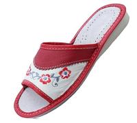 APREGGIO Zapatillas Mujer de Cuero - Hecho a Mano Zapatillas Casual Mujer - Zapatillas de Casa Mujer Practicas - Zapatillas para Mujer con Suela de Sólida - Cómodo Pantuflas Mujer