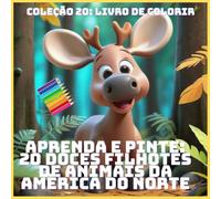 APRENDA E PINTE: 20 DOCES FILHOTES DE ANIMAIS DA AMÉRICA DO NORTE (COLEÇÃO 20: LIVRO DE COLORIR)