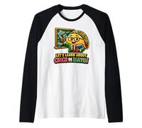Aprendamos sobre el Taco Divertido Maestro del Cinco de Mayo Camiseta Manga Raglan