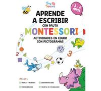 Aprende a Escribir con pauta Montessori - Vocales 3-4 años: Cuaderno de preescritura, grafomotricidad y lectoescritura en color con actividades ... para desarrollar la motricidad y la atención)