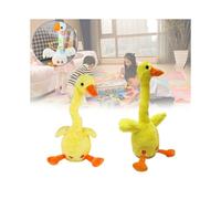 Aprende a hablar con un pato de cuello torcido, escultura de arena, divertido juguete eléctrico, regalo para niños.