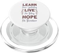 Aprende de Yesterday Live Today Hope For Tomorrow Divertida Cita PopSockets PopGrip para MagSafe