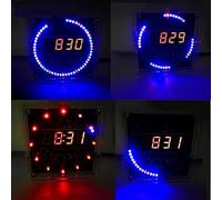 Aprende electrónica con este kit de soldadura de reloj digital, cuenta con pantalla de temperatura y ajustes ajustables (rojo)