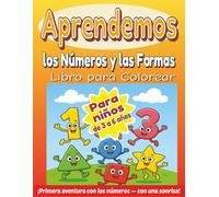 Aprendemos Números y Formas - Libro para Colorear Preescolar: Más de 20 dibujos fáciles | Formato grande 8.5x11 | Impresión a una cara