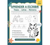 Aprender a Escribir: Cuaderno de Caligrafía y Lectura Montessori para niños de 4-7 años