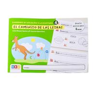 Aprender a escribir | Editorial GEU - Cuadernos de Iniciación a la Escritura 4 | El Caminito de las Letras - Pauta destacada 6 mm - Letras 4: b, c, r, g