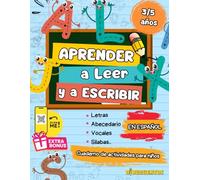 Aprender a leer y escribir en español, Cuaderno de actividades para niños de 3 a 5 años: Primeros pasos en lectura y escritura, Trazo en español, Abecedario