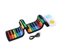 Aprender jugando con un teclado de piano enrollable, piano de silicona ecológico con función de grabación, juguete musical electrónico portátil