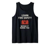 Aprender Seguridad contra Incendios | Concientización de Seguridad Motivacional de Camiseta sin Mangas