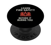 Aprender Seguridad contra Incendios | Concientización de Seguridad Motivacional de PopSockets PopGrip Adhesivo