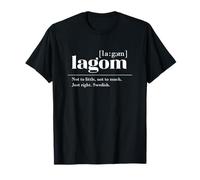 Aprender sueco Lagom Definición Divertida Suecia Palabra Camiseta