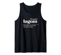 Aprender Sueco Lagom Definición Divertida Suecia Palabra Camiseta sin Mangas