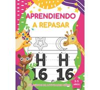 Aprendiendo a repasar__cuadernos de actividades niños 3-5 años: Gran libro para aprender a escribir letras, números y formas para niños.