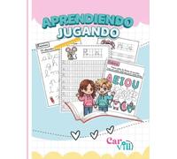 Aprendiendo Jugando: Abecedario para aprender a escribir, colorear y jugar: Cuaderno de trazos y actividades preescolar