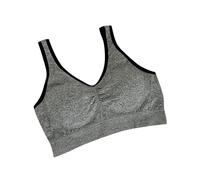 Aprendizaje adulto sujetador de látex con gorras fijas, simple y casual, de gran tamaño, para mujeres, suave y respetuoso con la piel, cómodo para el cuerpo. Leggings técnicos, gris, A