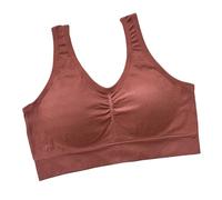 Aprendizaje adulto sujetador de látex con gorras fijas, simple y casual, de gran tamaño, para mujeres, suave y respetuoso con la piel, cómodo para el cuerpo. Leggings técnicos, rojo, A