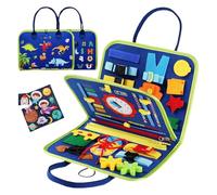 Aprendizaje anterior Libro de fieltro - Carpeta de habilidades silenciosas, superficie de juego creativa | Juguete de aprendizaje centrado en niños con formas de cremallera para práctica de la vida