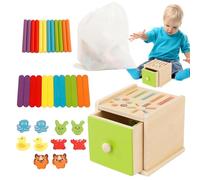 Aprendizaje de juguetes para clasificar formas de colores, juguetes de madera para clasificar formas de color,Juegos de combinación sensorial | Bloques de cajas de coincidencia