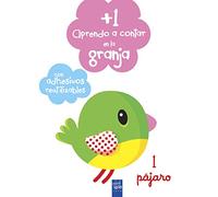 Aprendo a contar en la granja +1: 1 Pájaro. Con adhesivos reutilizables