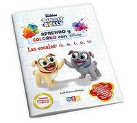 Aprendo y coloreo con Disney: Bingo y Rolly | Cuaderno para Colorear con divertidas actividades | Aprendo Vocales A, e, i, o, u | Educación Infantil (Niños de 3 a 5 años)