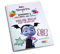 Aprendo y coloreo con Disney: Vampirina | Cuaderno para Colorear con divertidas actividades | Aprendo mis Primeras Palabras En Inglés | Educación Infantil (Niños de 3 a 5 años)