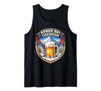 Apres Campeón de esquí Cerveza Esquiador Esquí Amante Montaña Divertido Camiseta sin Mangas