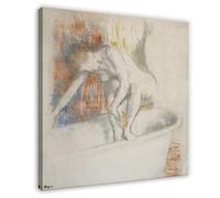 Après Le Bain by Edgar Degas - Póster para estética de habitación, lienzo para pared y marco impreso, 30,5 x 30,5 cm