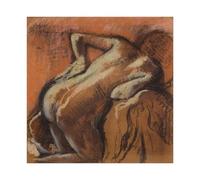 Après Le Bain, Femme S'essuyant by Edgar Degas, póster decorativo para pared, bar, restaurante, garaje, cafetería, letrero de regalo, sin marco, 40,6 x 40,6 cm